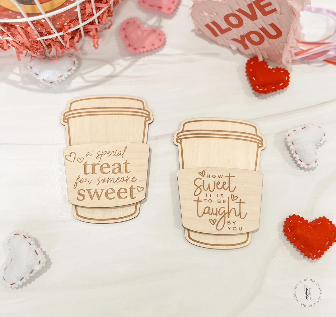 Valentine's Day Coffee Cup Gift Card Holder