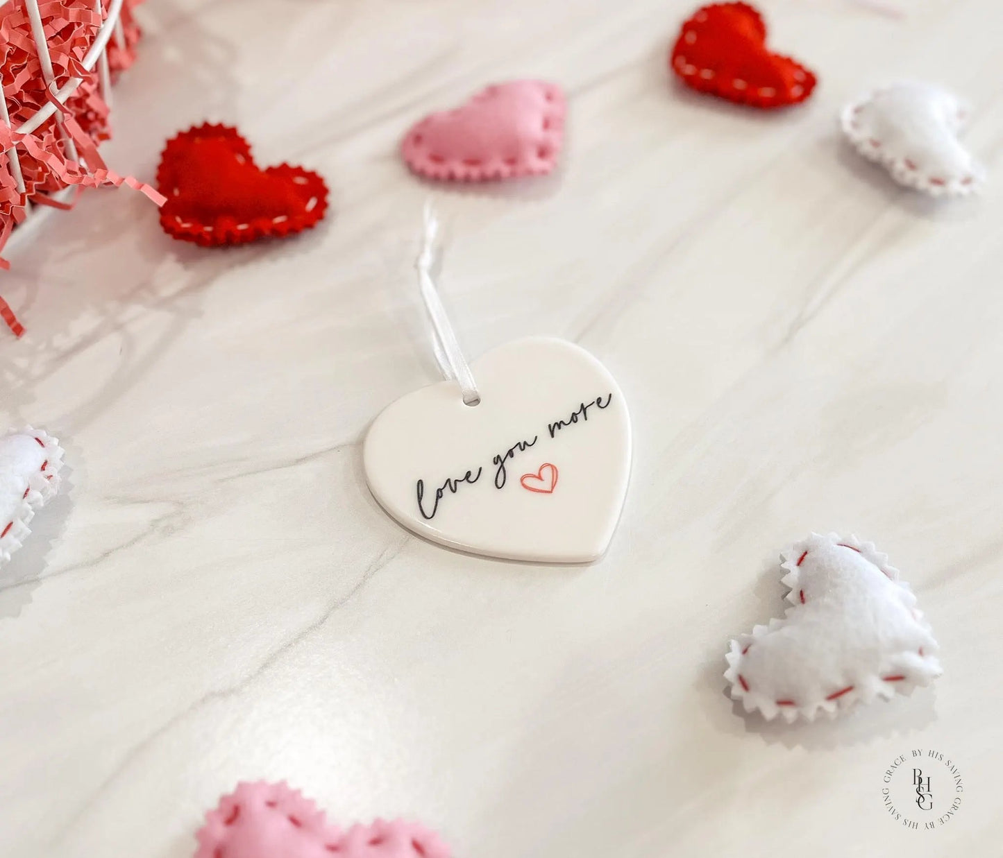 Love Your More Ceramic Heart