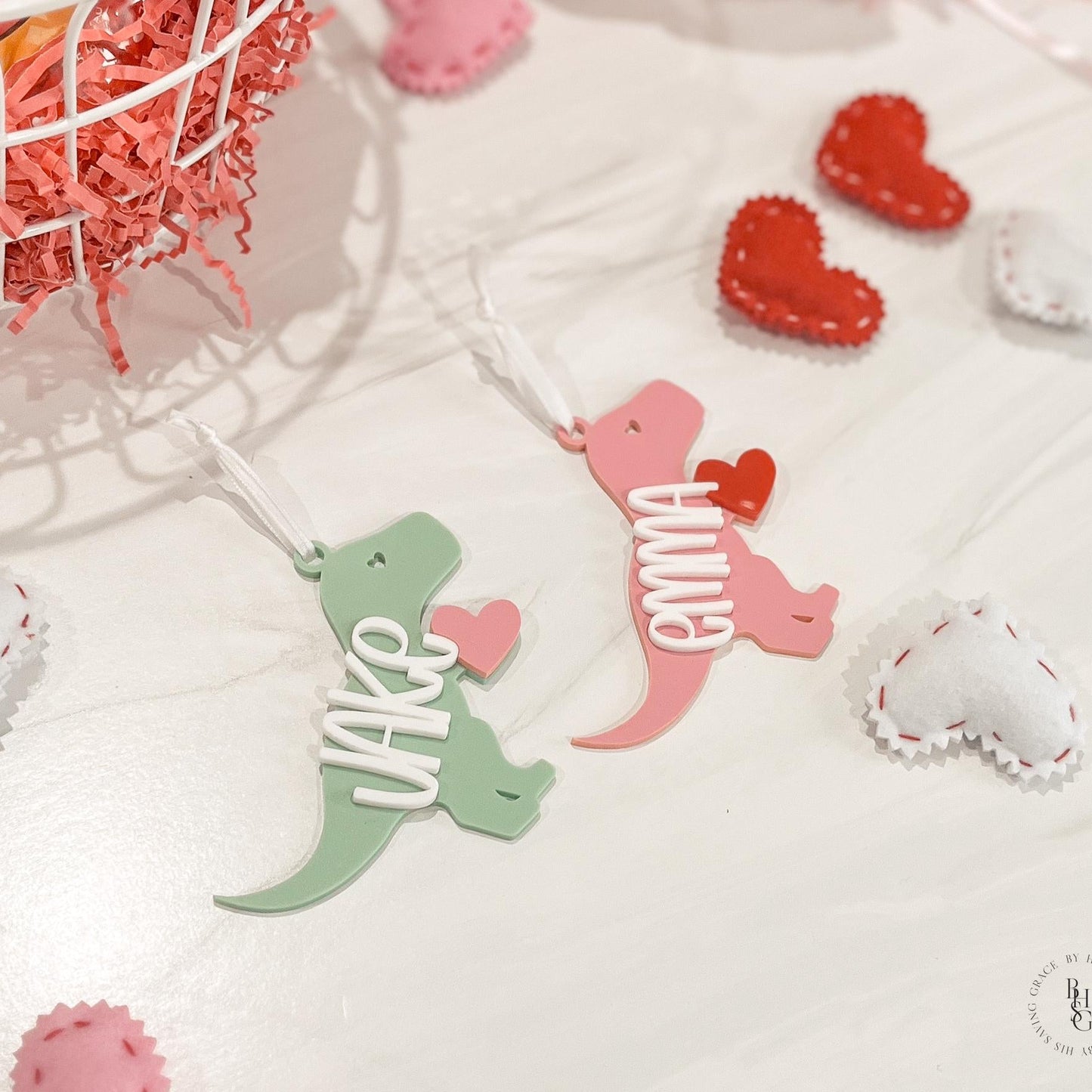 Dinosaur Basket Tag