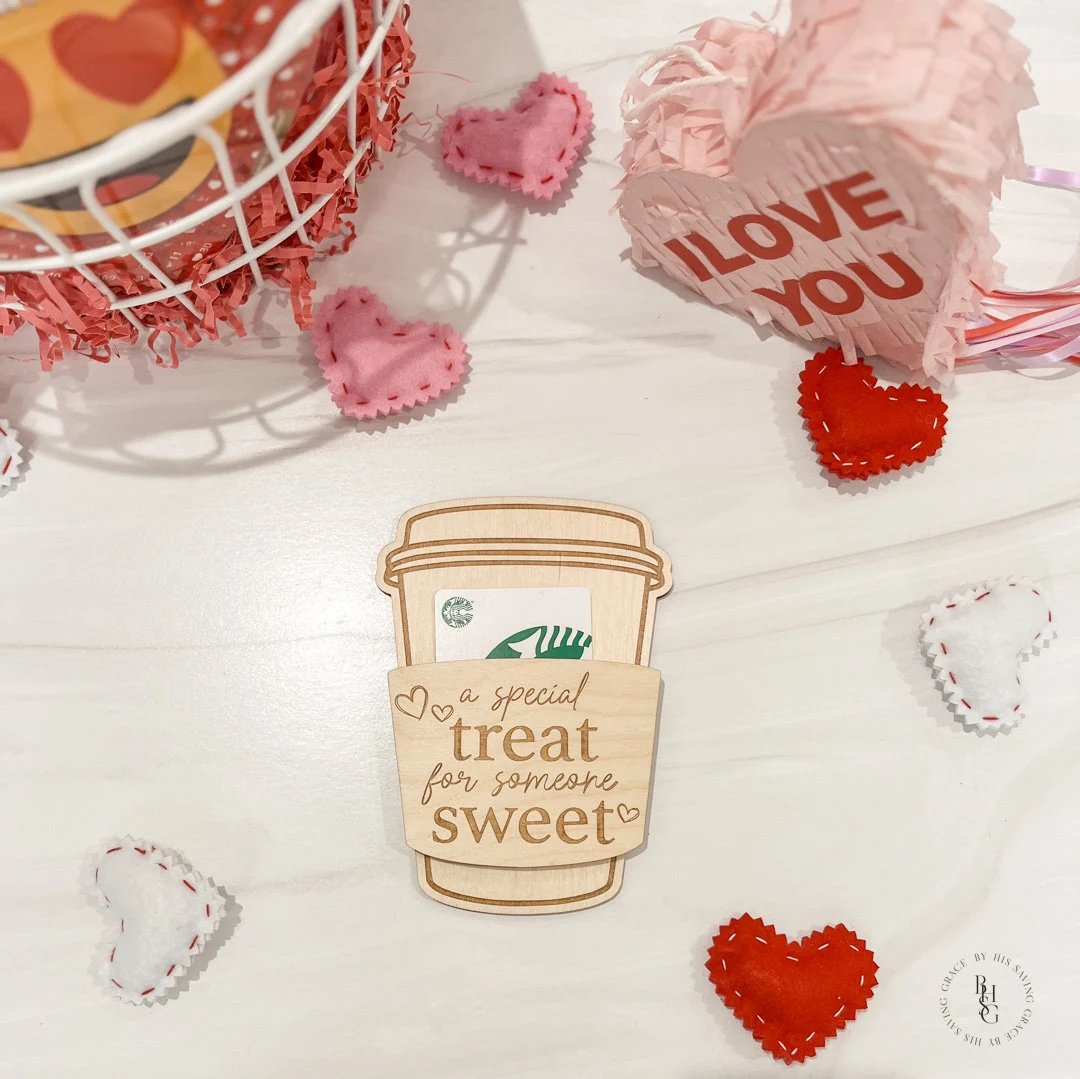 Valentine's Day Coffee Cup Gift Card Holder