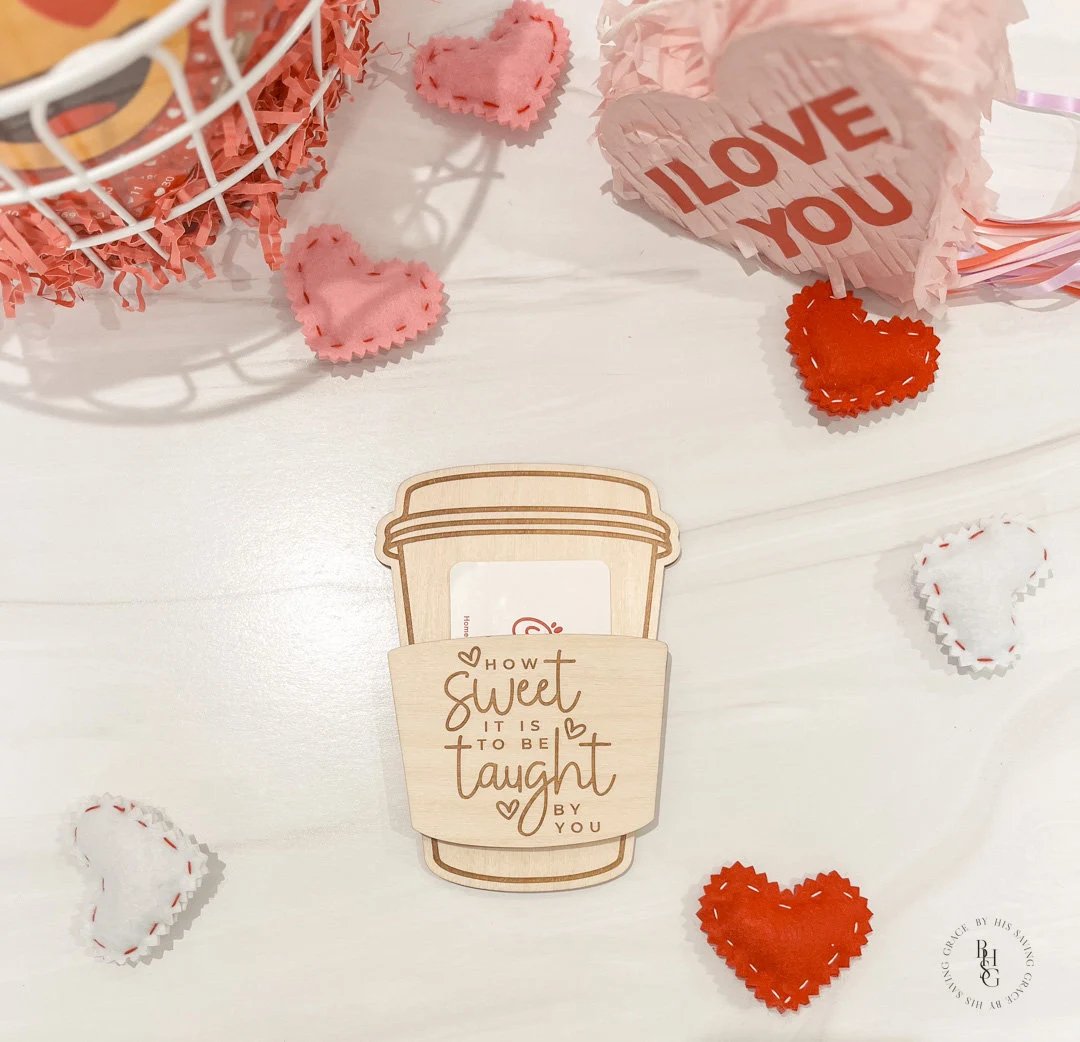 Valentine's Day Coffee Cup Gift Card Holder