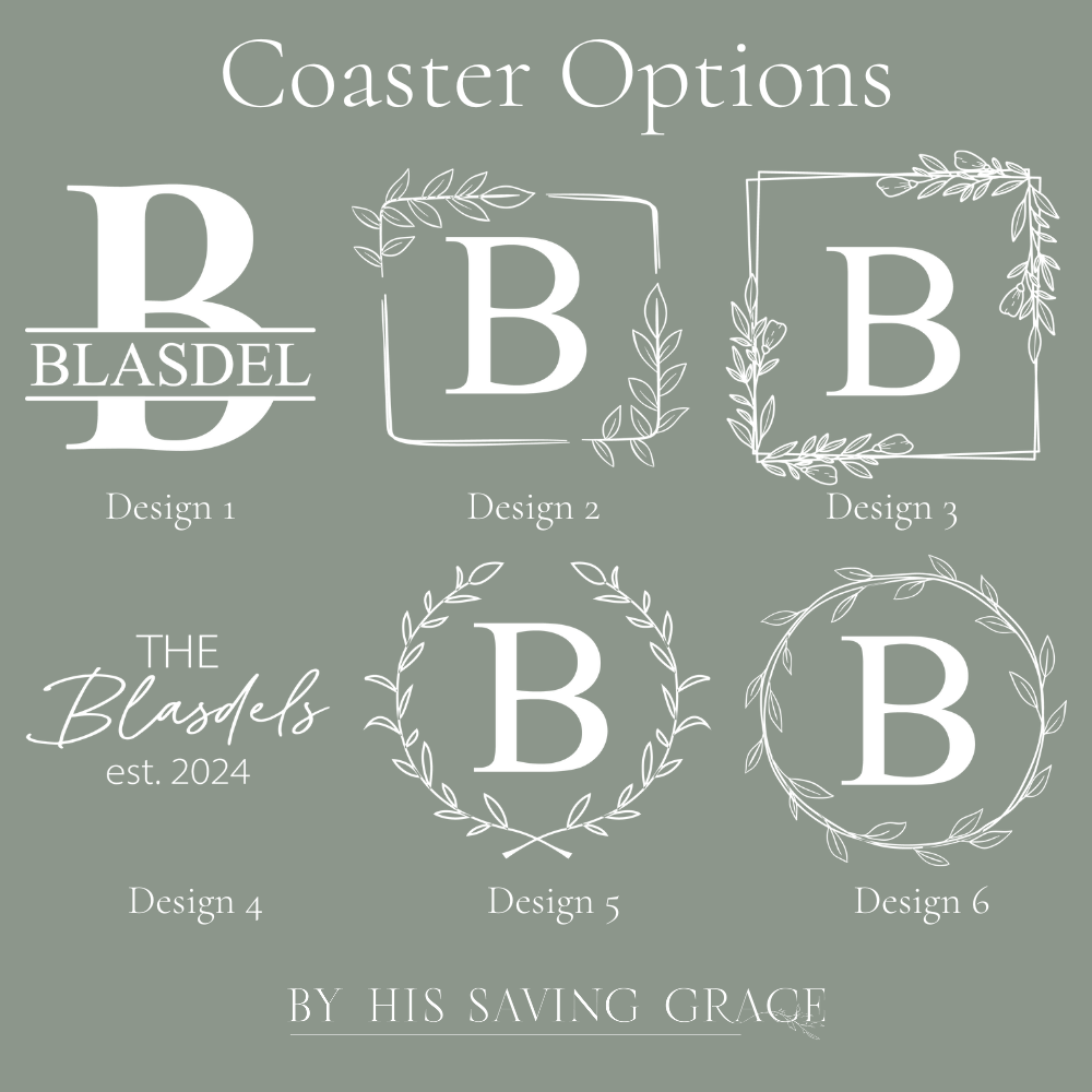Last Name Serving Board + Mr. & Mrs. Tumblers + Coasters Gift Basket
