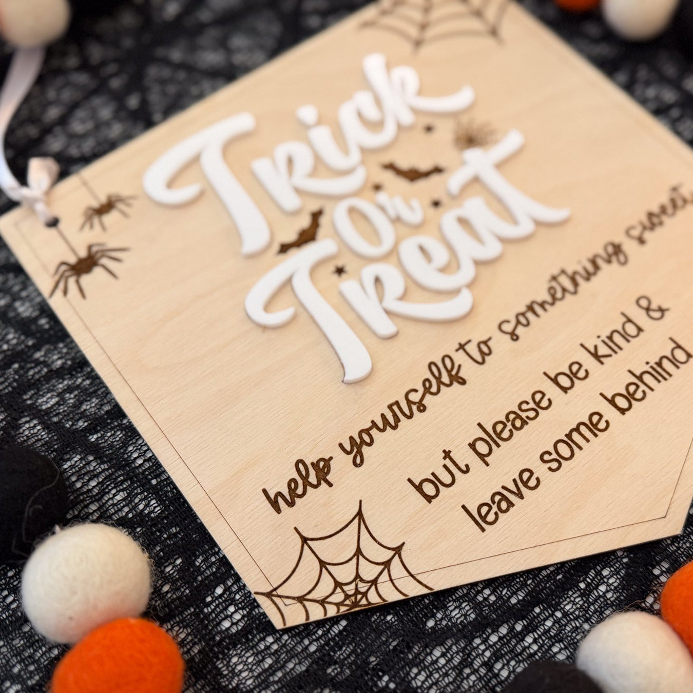 Trick or Treat Candy Bucket Sign