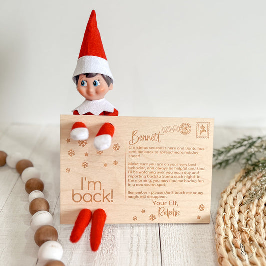 I'm Back Elf Postcard