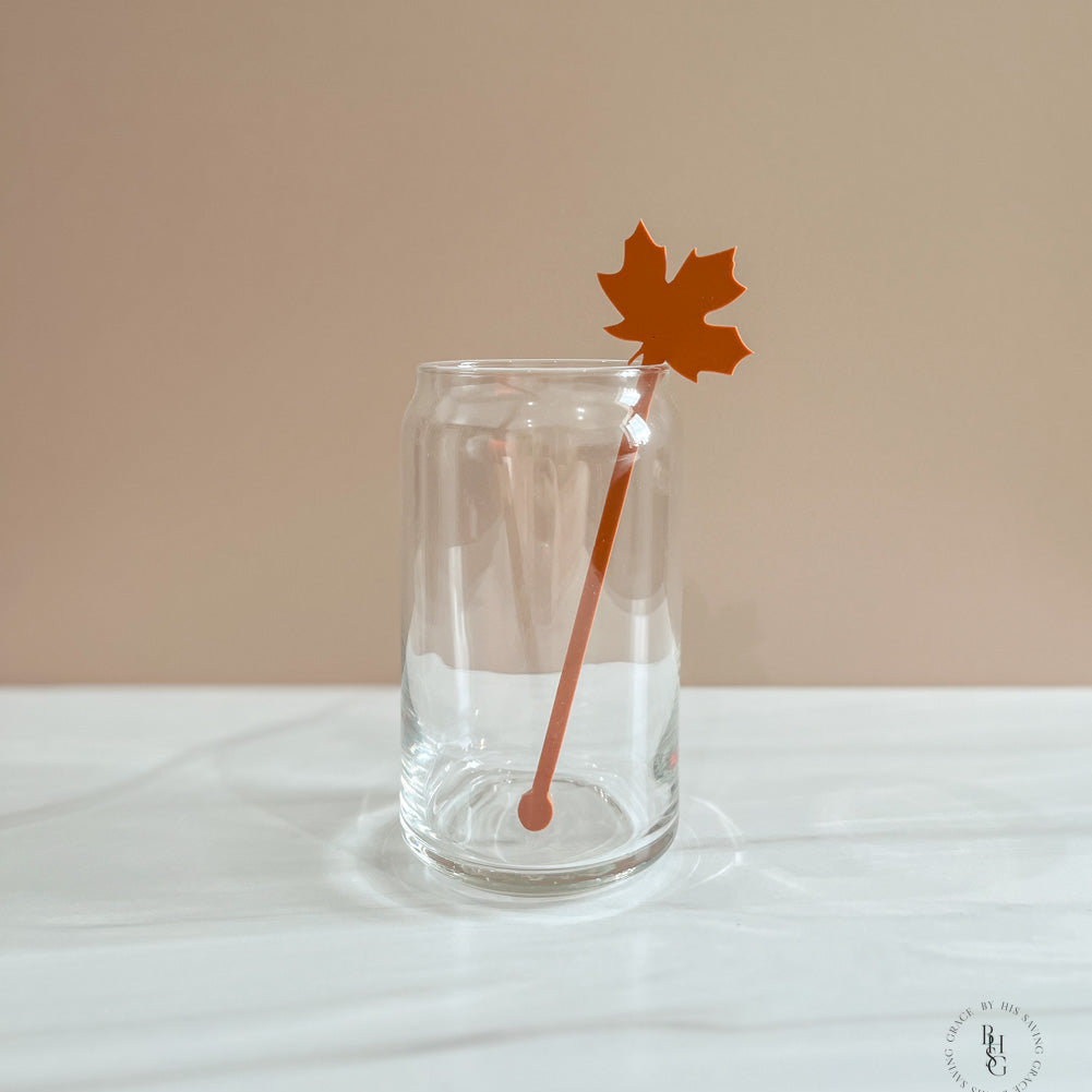 Set of 4 Fall Drink Stir Sticks