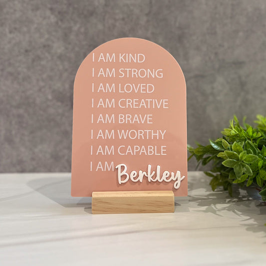 Affirmation Sign For Kids Personalized with Name