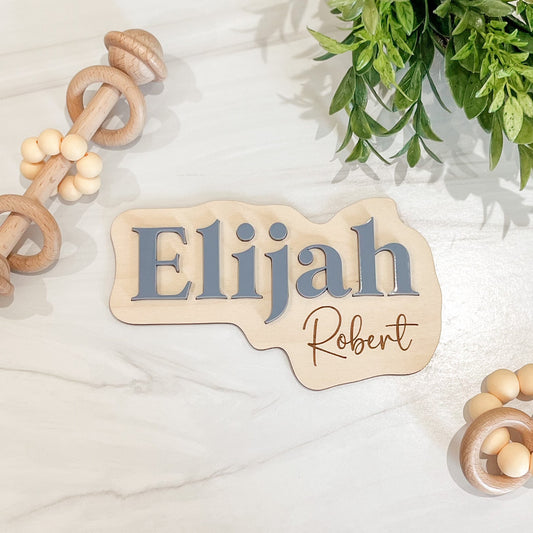 Layered Nameplate Sign