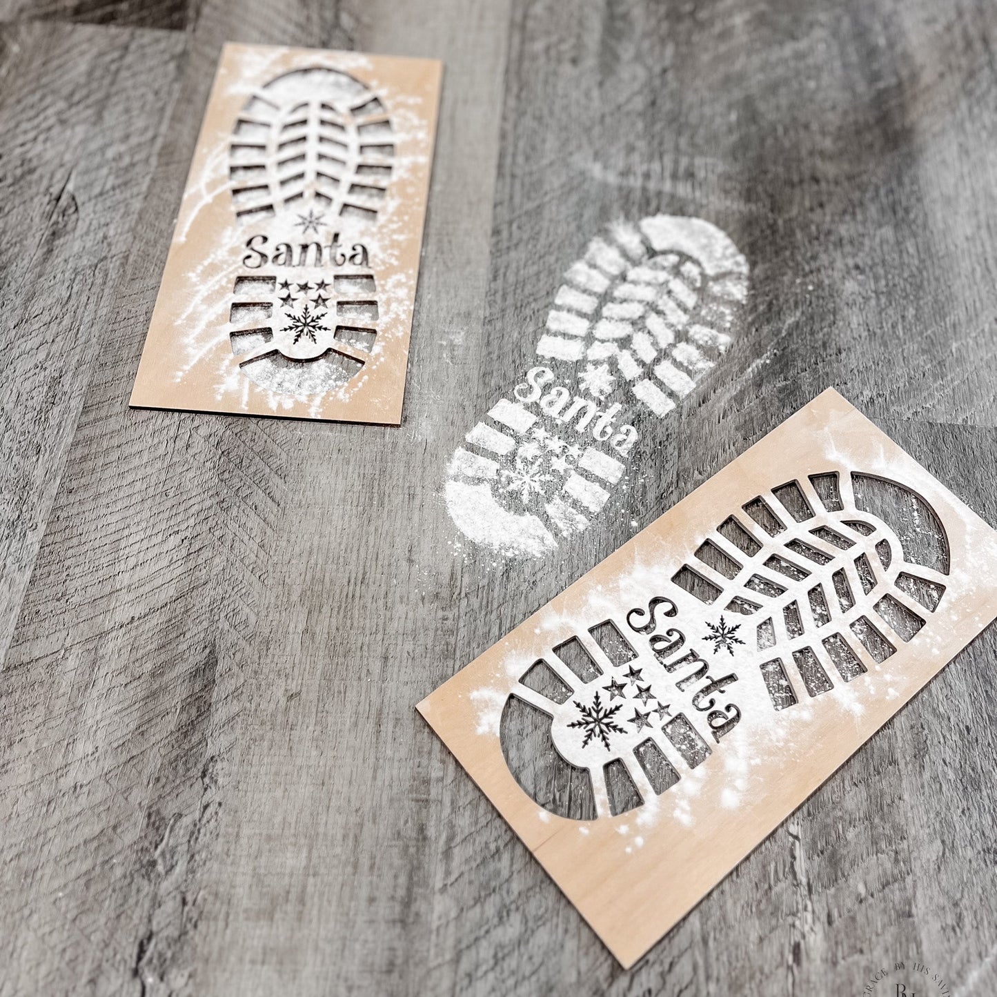 Santa Boot Print Cutout