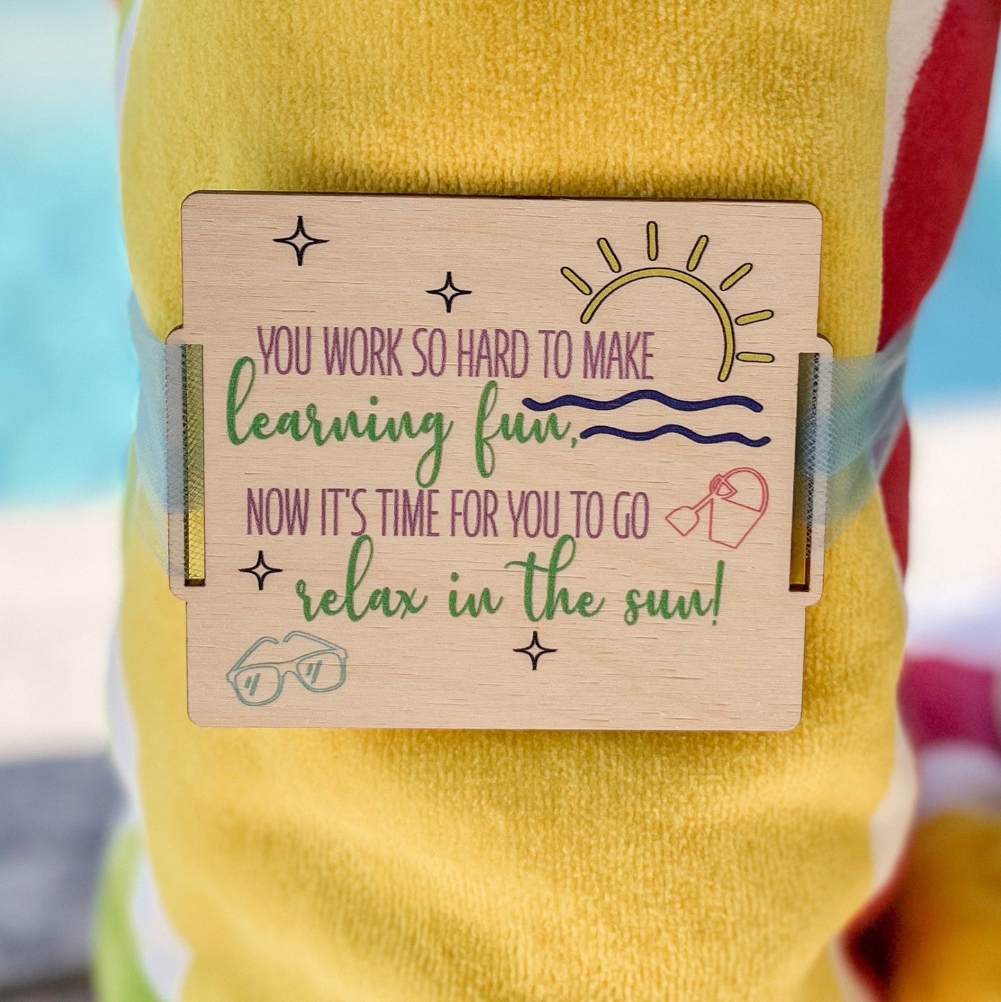 Beach Towel Tag For Teachers