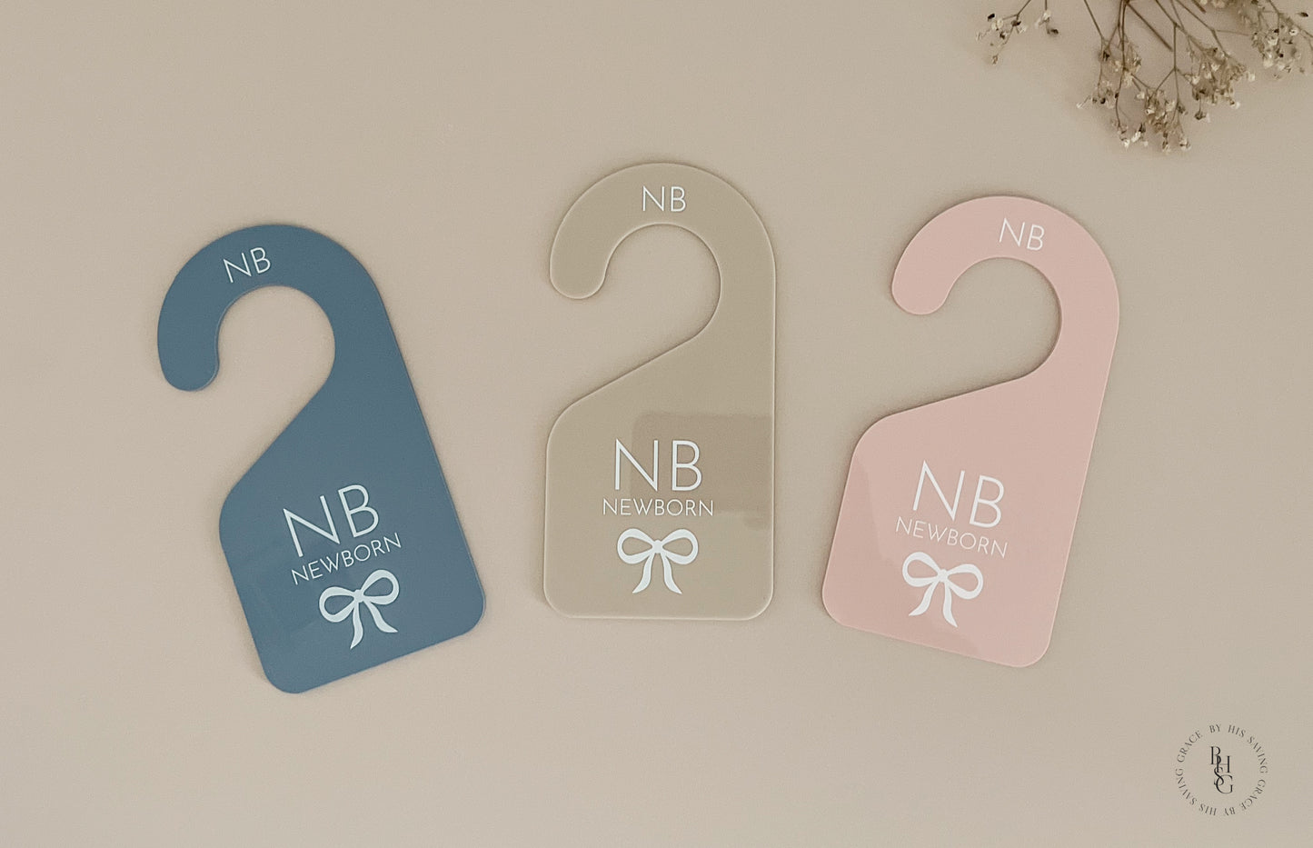 Acrylic Bow Baby Closet Dividers