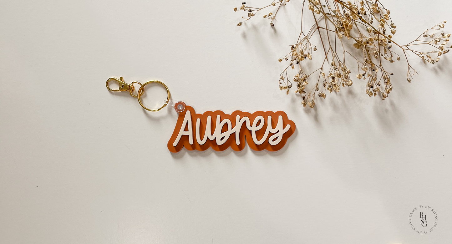 Acrylic Name Keychain