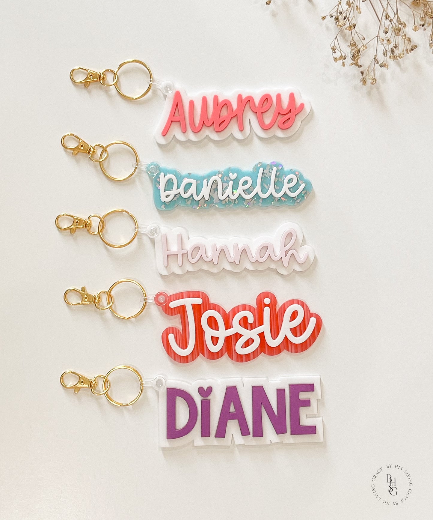 Acrylic Name Keychain