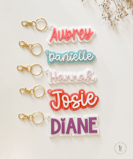 Acrylic Name Keychain