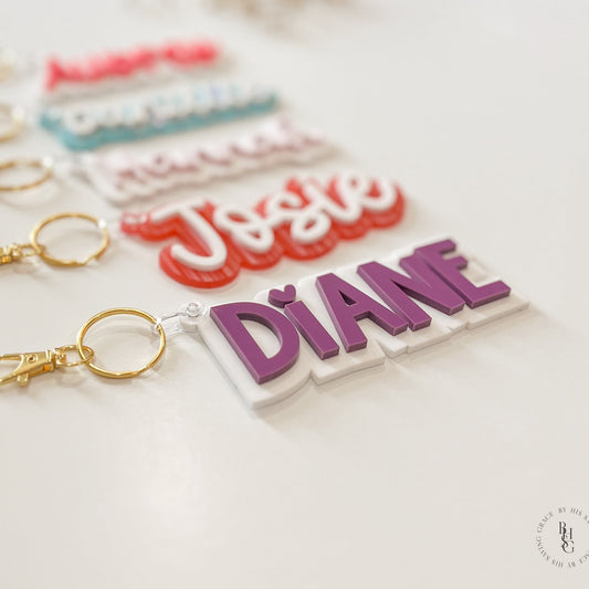 Bright Name Keychain