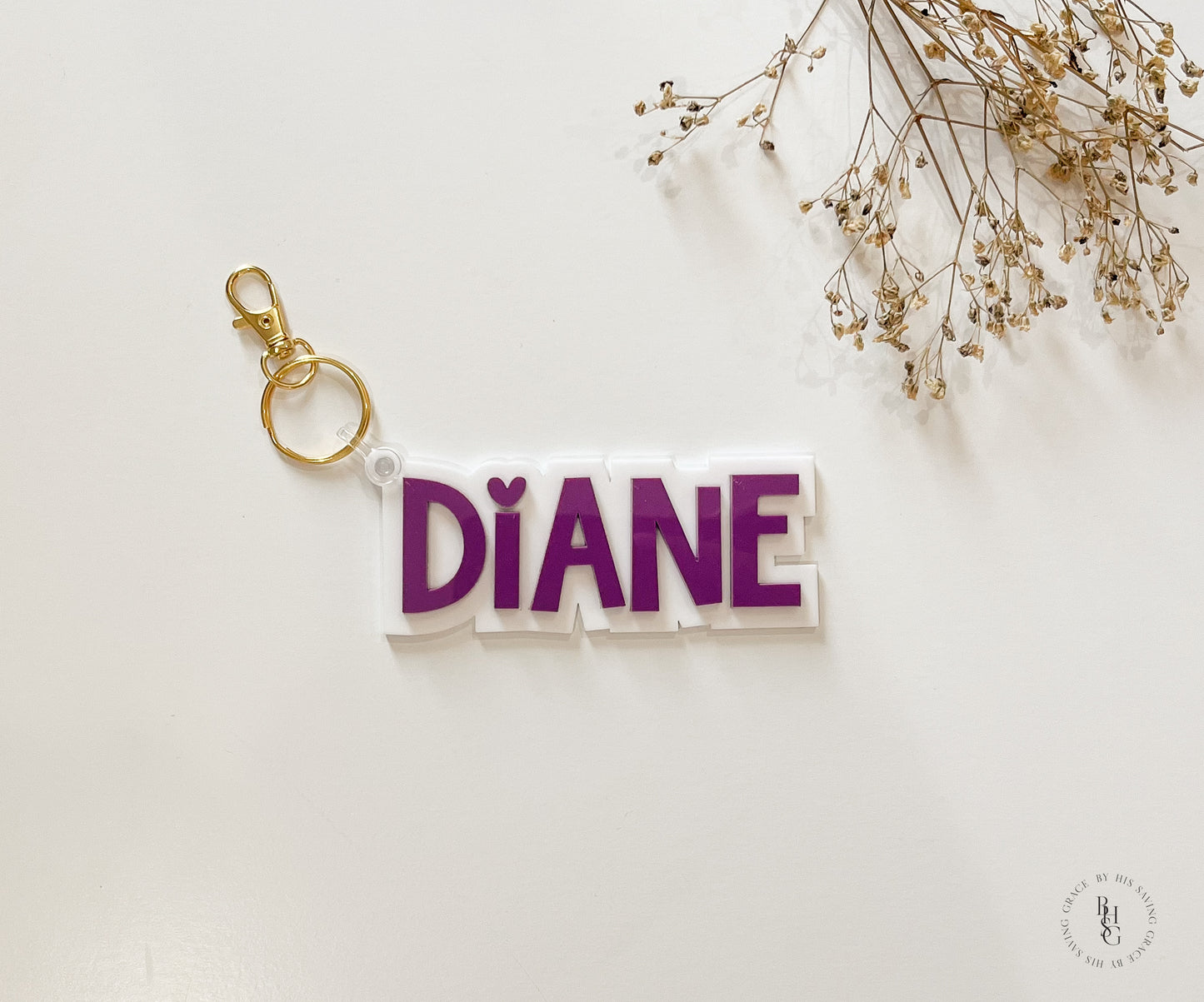 Acrylic Name Keychain