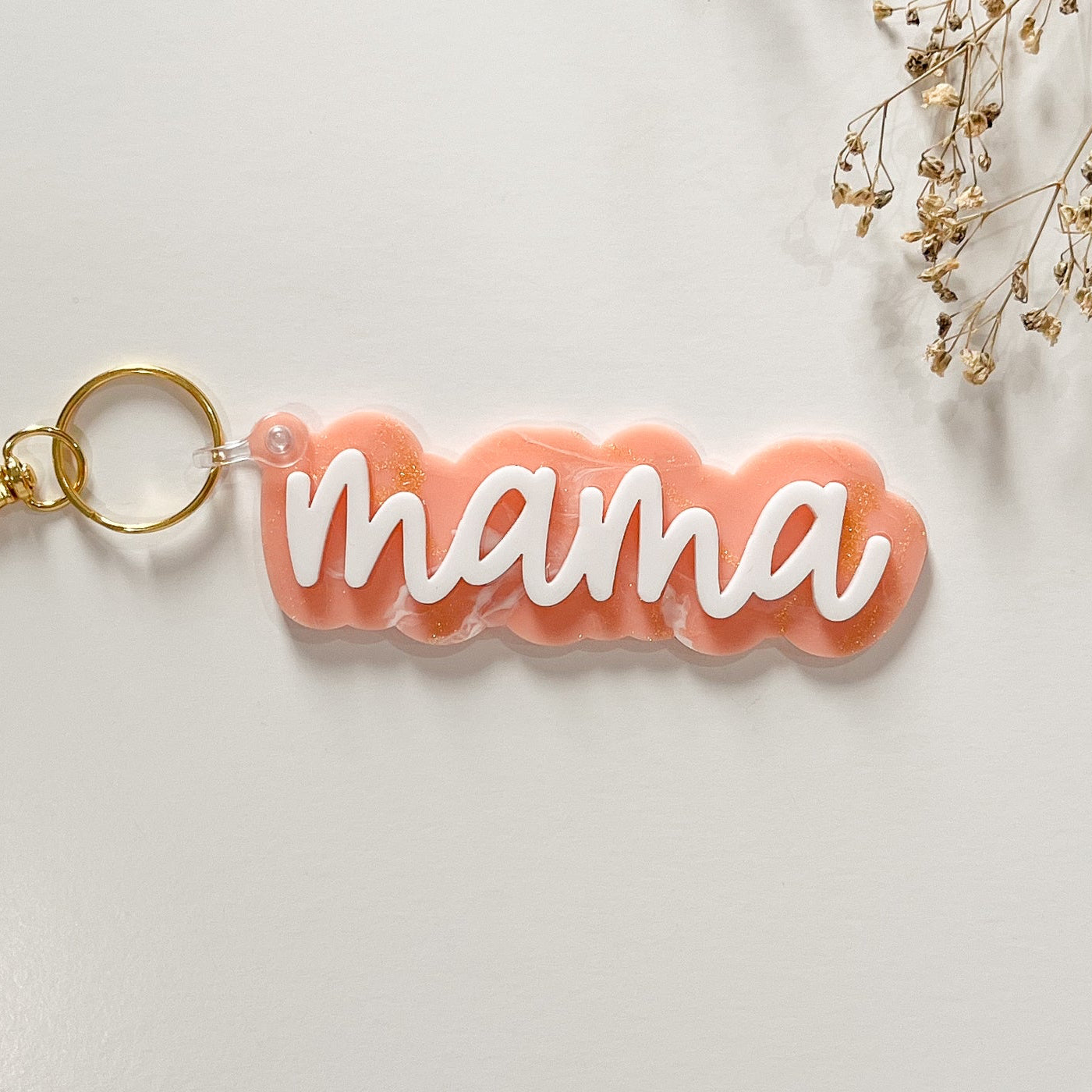 Patterned Mama Keychain