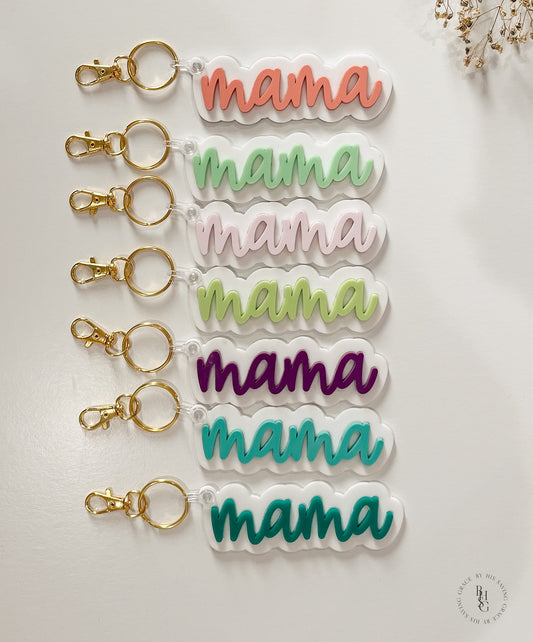 Acrylic Mama Keychain