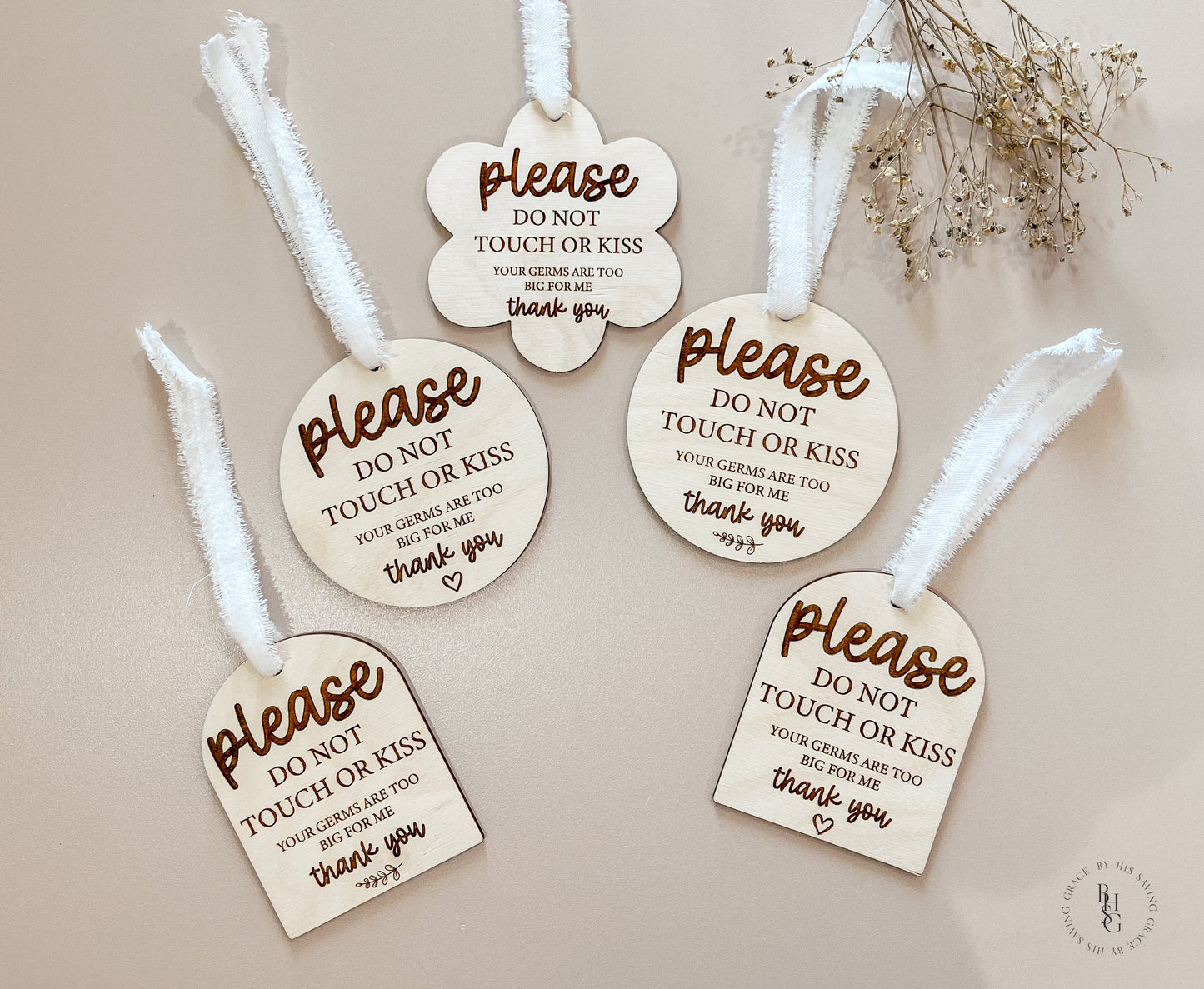 Please Do Not Touch Germ Sign For Newborn
