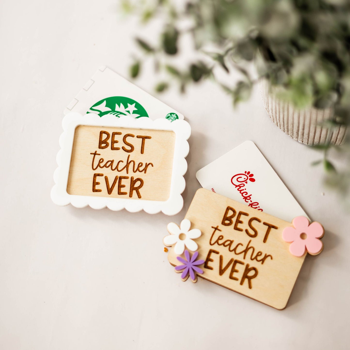 Best Teacher Ever Gift Card Holder