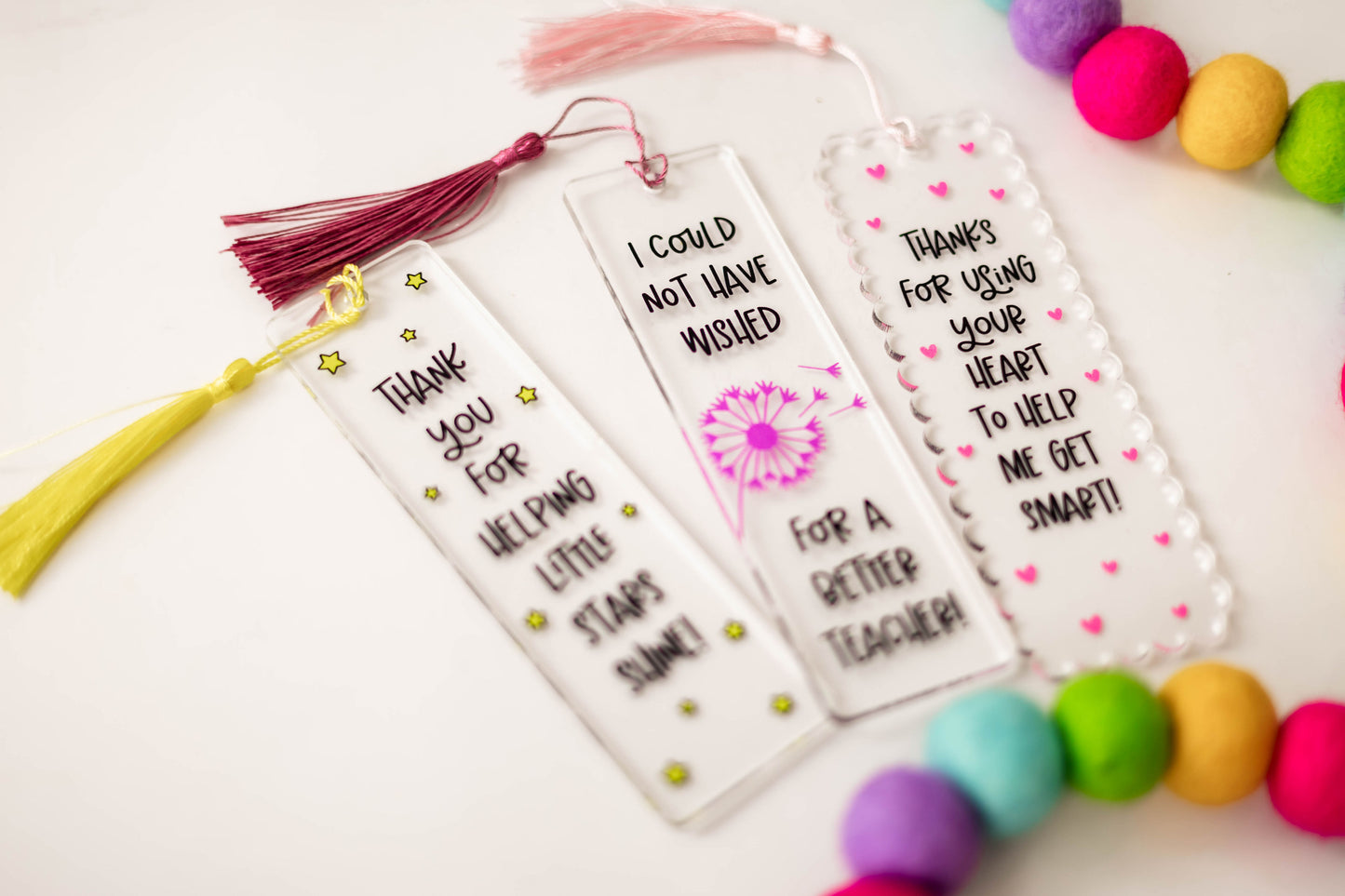 Acrylic Bookmarks For Teacher Gifts
