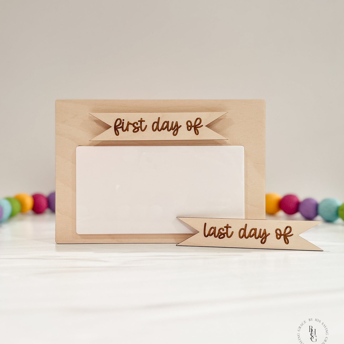 Interchangeable First Day Of + Last Day Of Sign