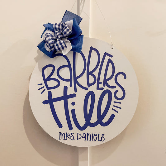 Barbers Hill Door Hanger