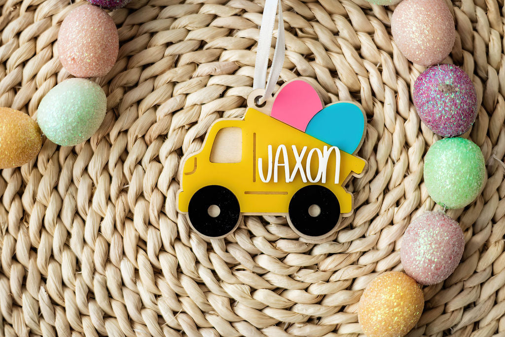 Dump Truck Easter Tag