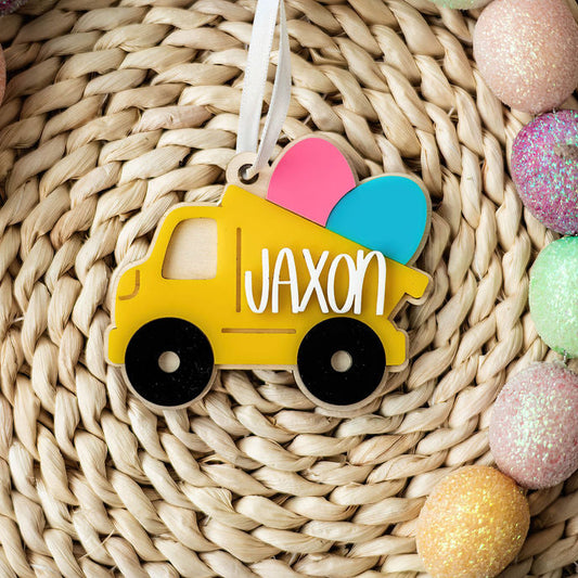 Dump Truck Easter Tag
