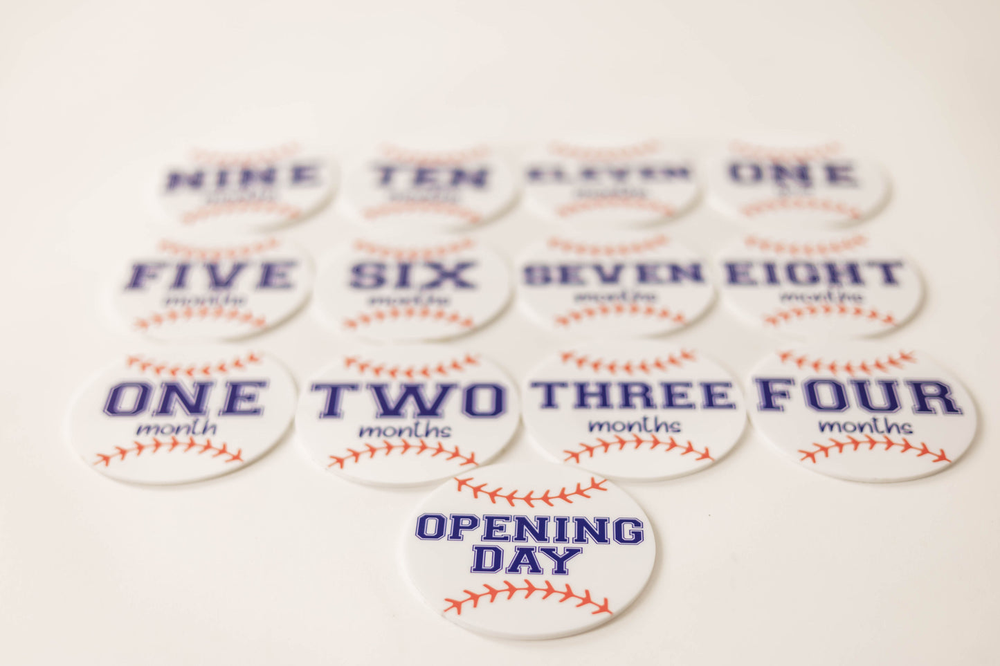 Acrylic Baseball Monthly Milestone Discs For Baby Photos