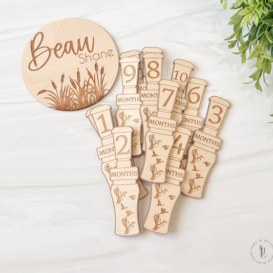 Duck Call Monthly Milestones Markers