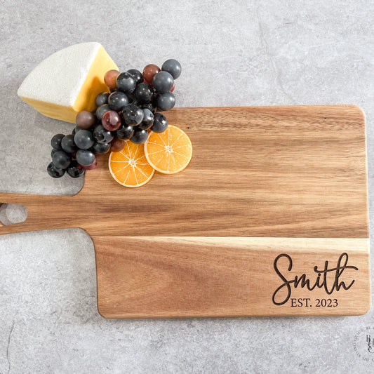 Serving Board With Last Name + Est. Date