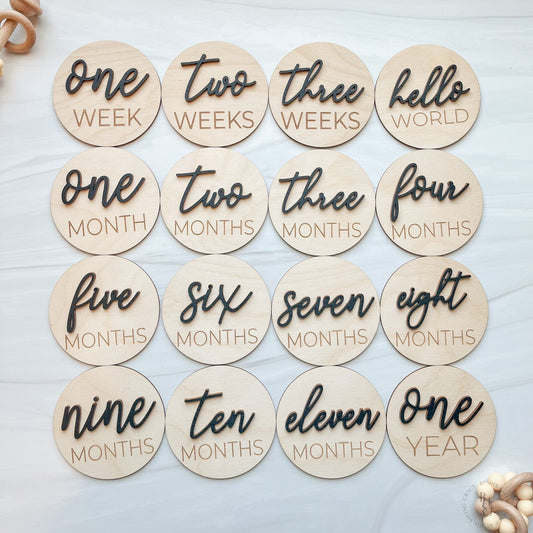 3D Monthly Milestone Markers