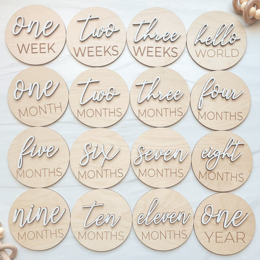 3D Monthly Milestone Markers