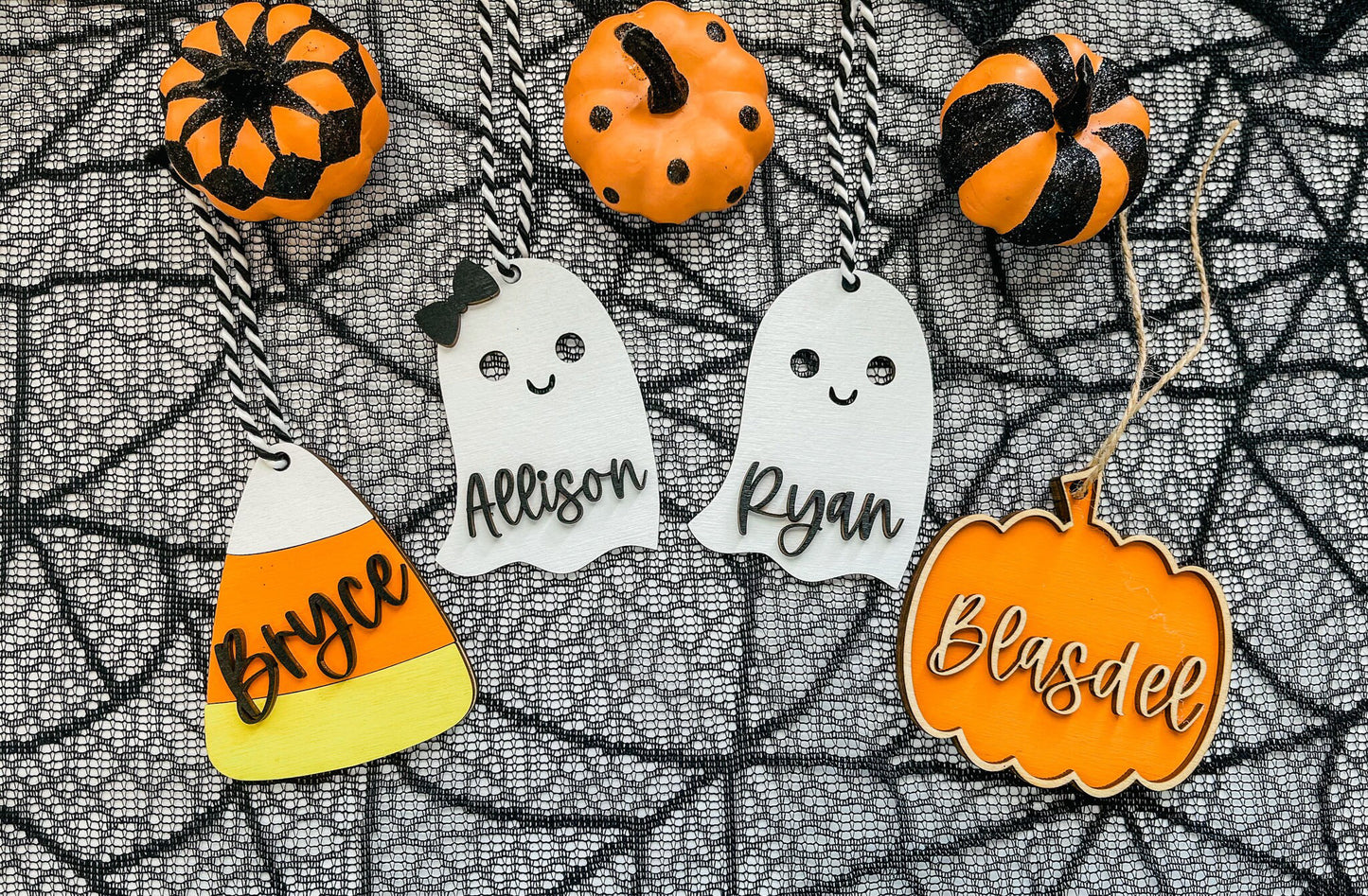Happy Ghost Halloween Bag Tag
