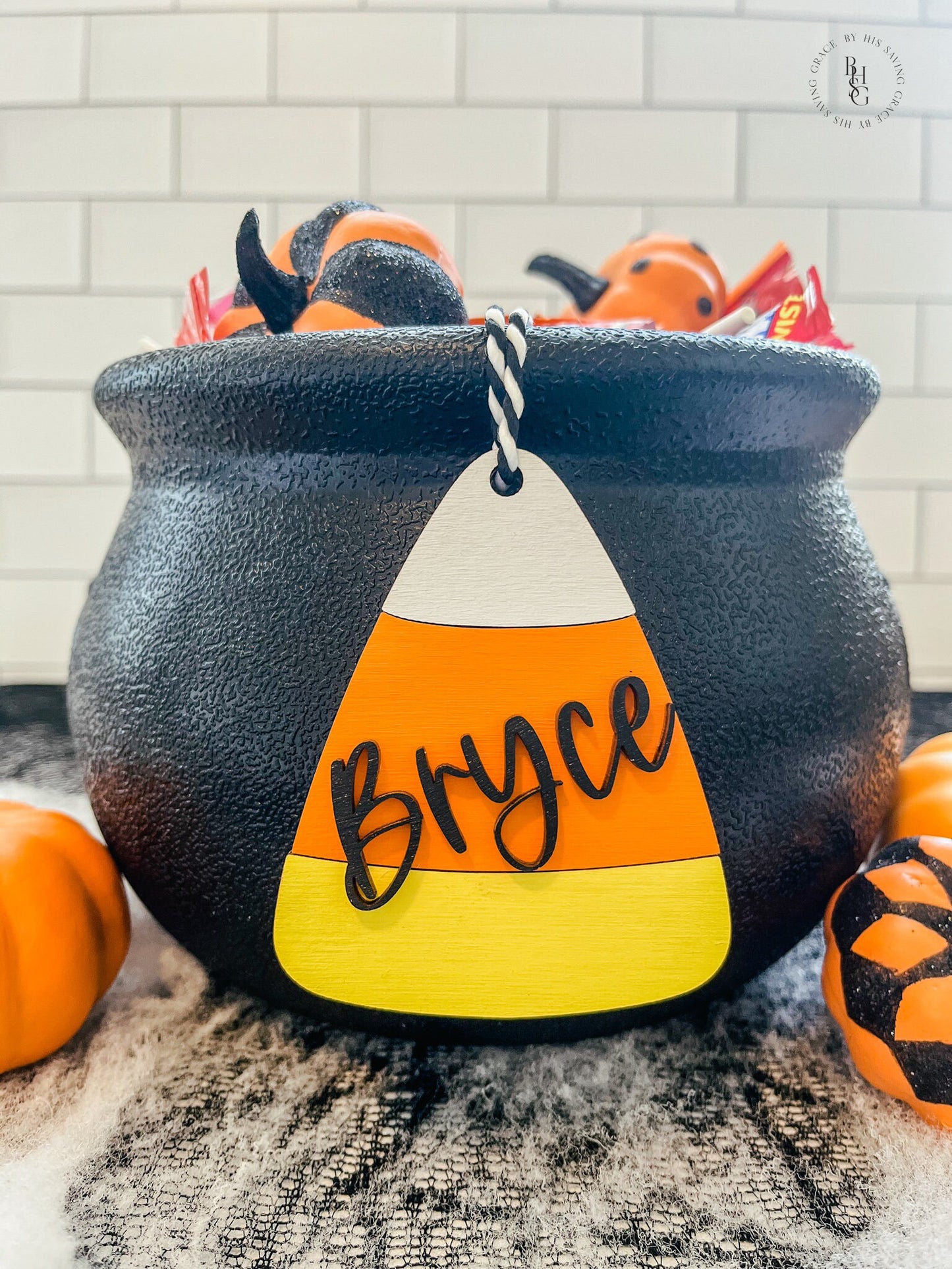 Candy Corn Halloween Bag Tag