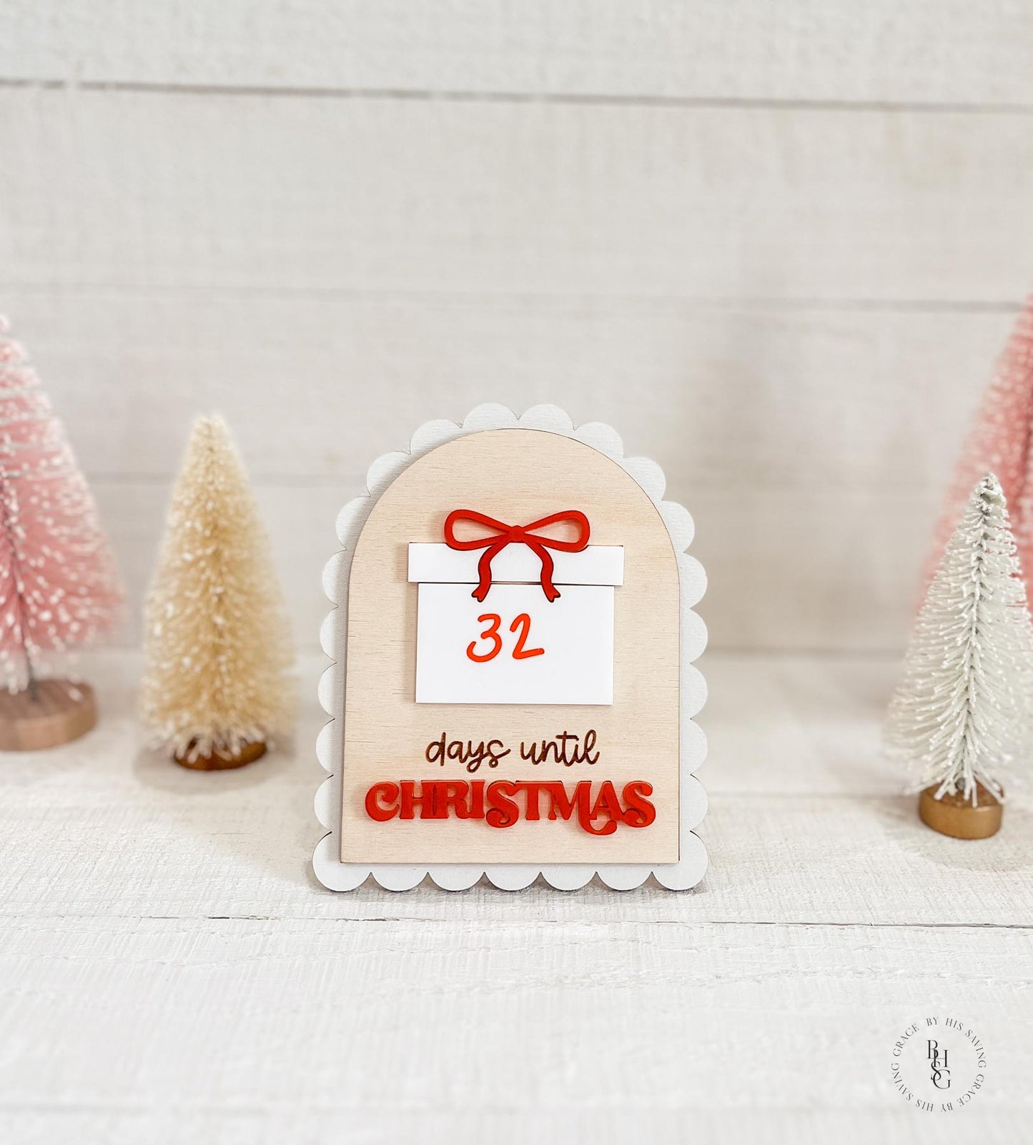 Dry Erase Countdown To Christmas Sign