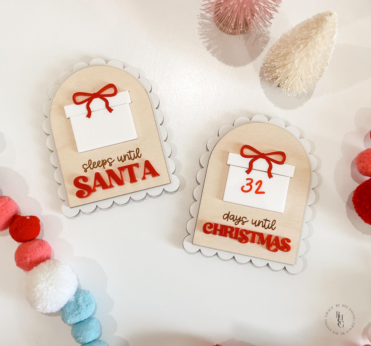 Dry Erase Countdown To Christmas Sign