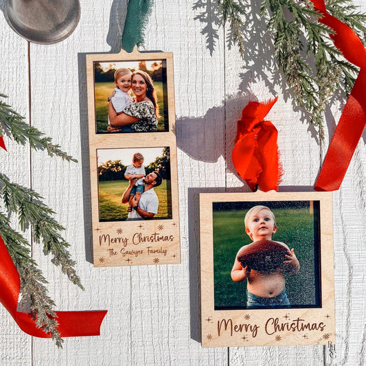 Custom Photo Strip Christmas Ornament