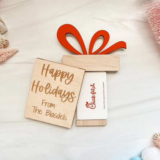 Merry Christmas & Happy Holidays Christmas Gift Card Holder