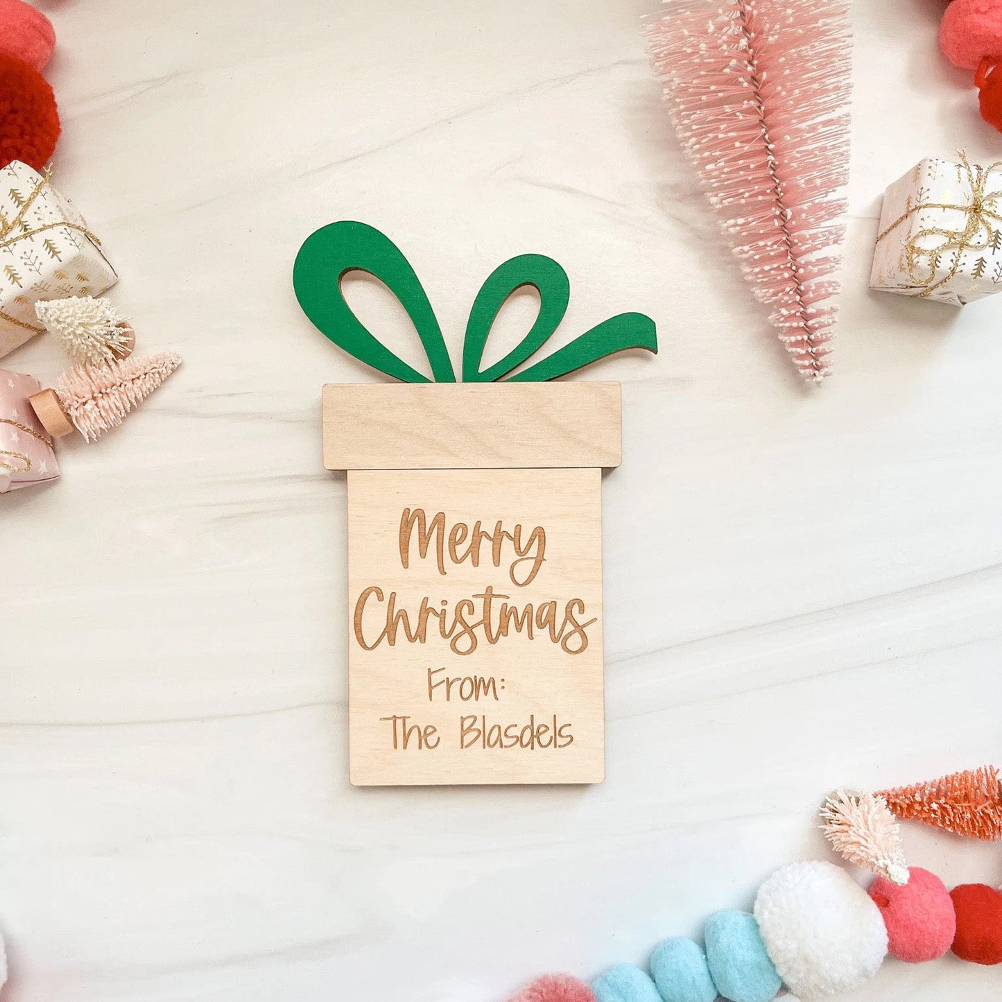 Merry Christmas & Happy Holidays Christmas Gift Card Holder