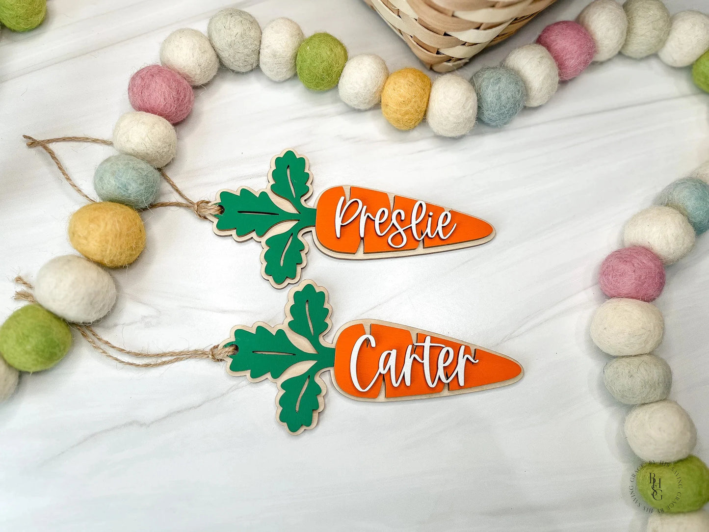 Easter Carrot Name Tag