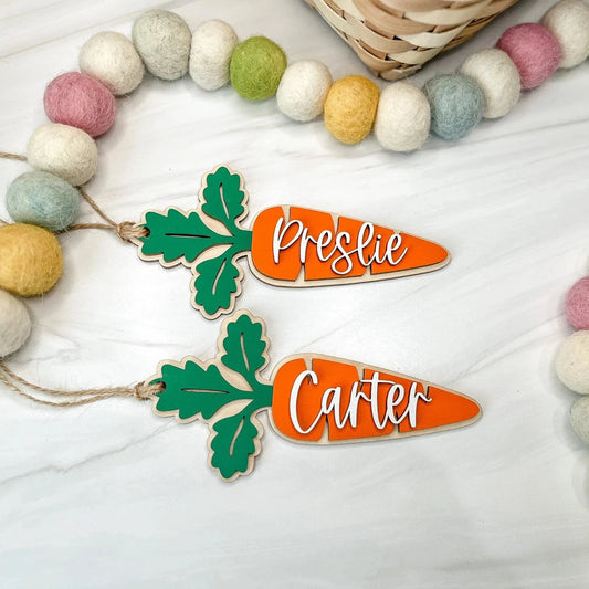 Easter Carrot Basket Tag