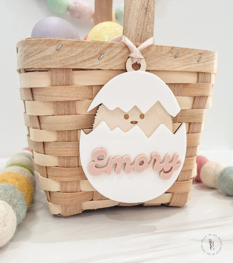 Easter Chick Name Tag