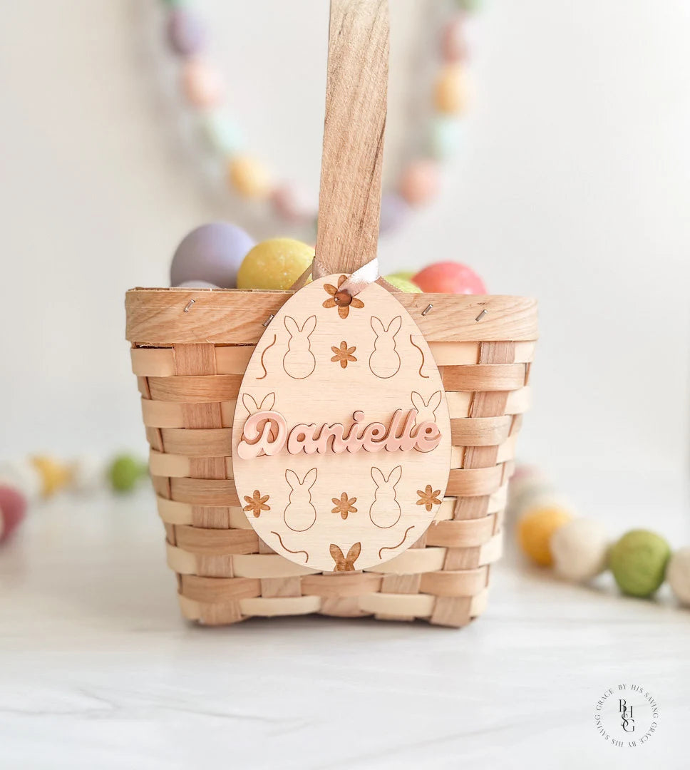 Floral Easter Egg Tag