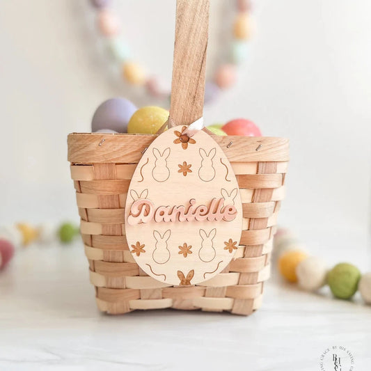 Floral Easter Egg Tag
