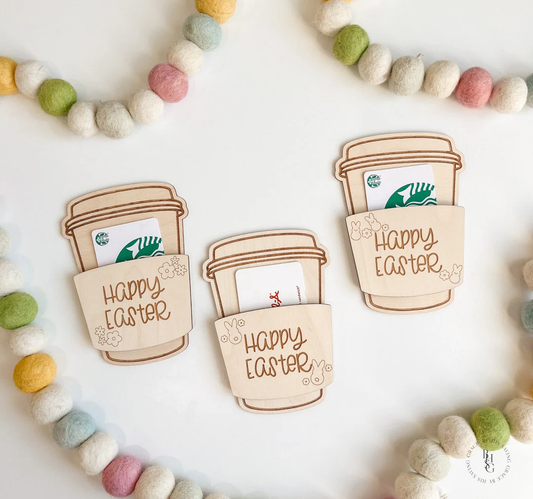 Happy Easter Coffee Cup Gift Card Holder