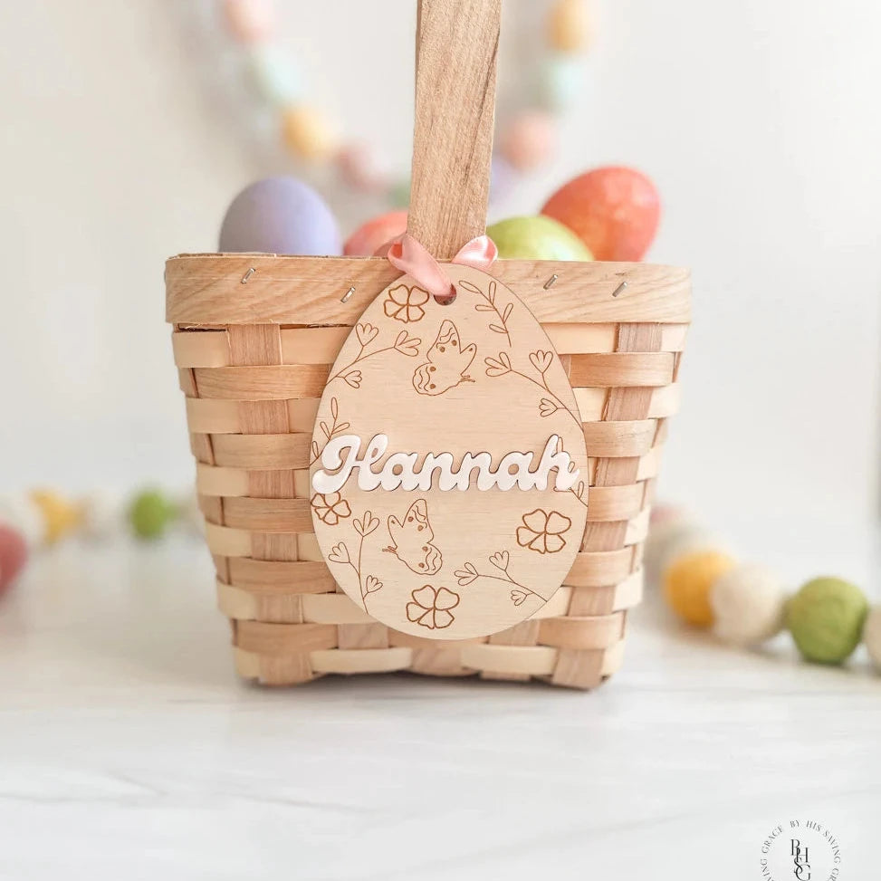 Floral Easter Egg Tag