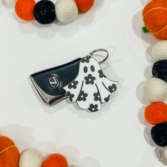 Daisy Ghost Halloween Keychain