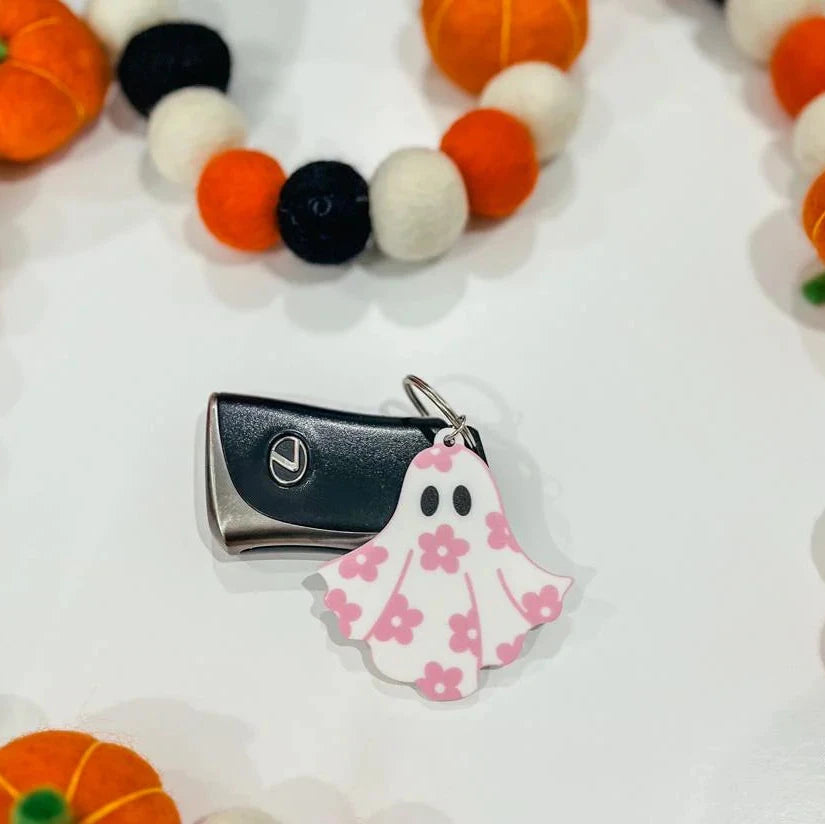 Daisy Ghost Halloween Keychain
