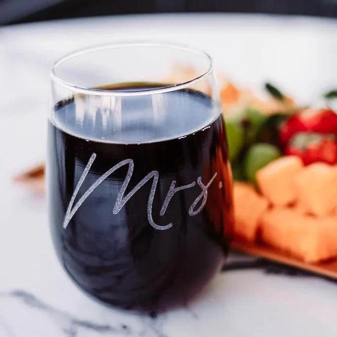 Mr. Rocks Glass & Mrs. Wine Glass